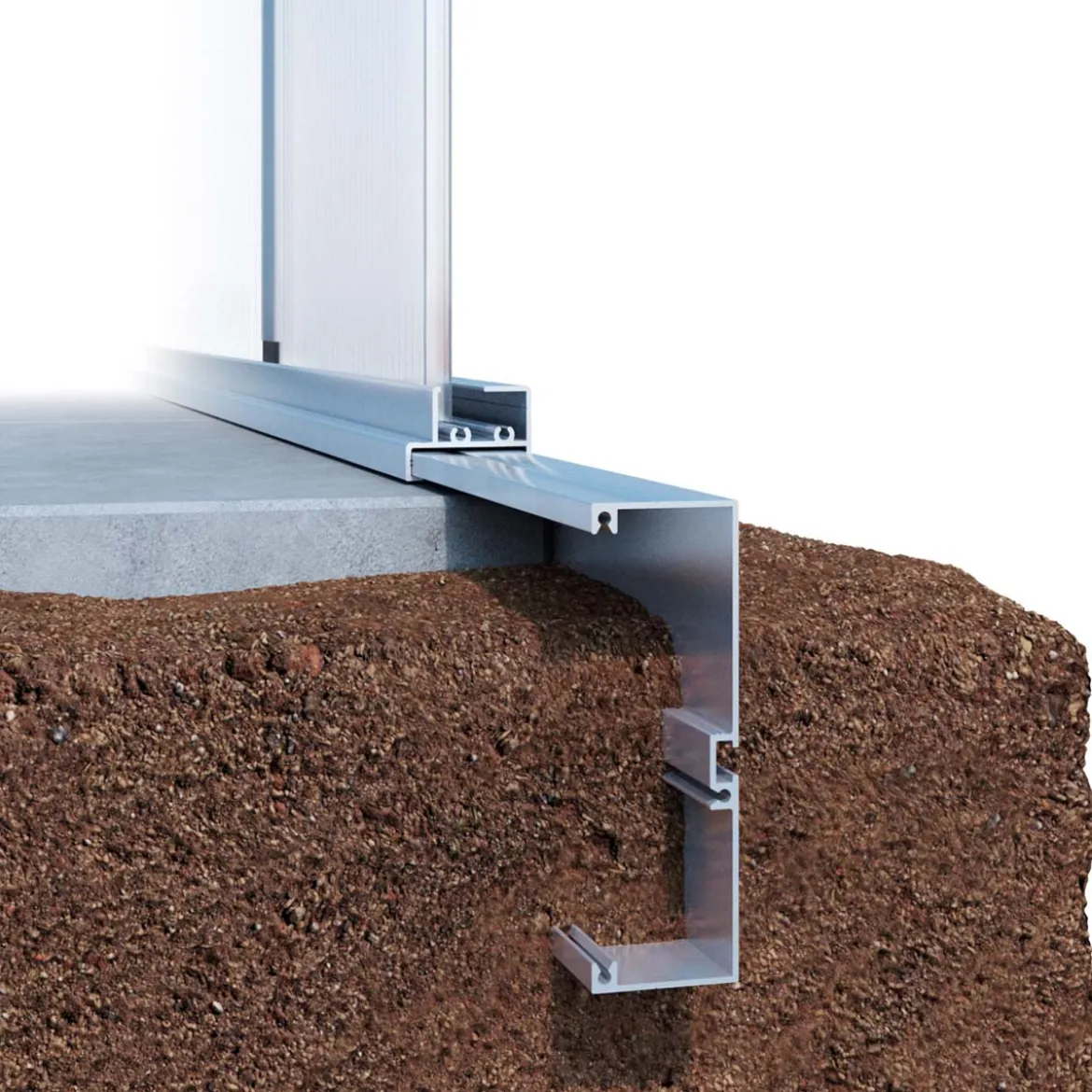 Alu-Fundamentsramme - Model Aptasia III-s