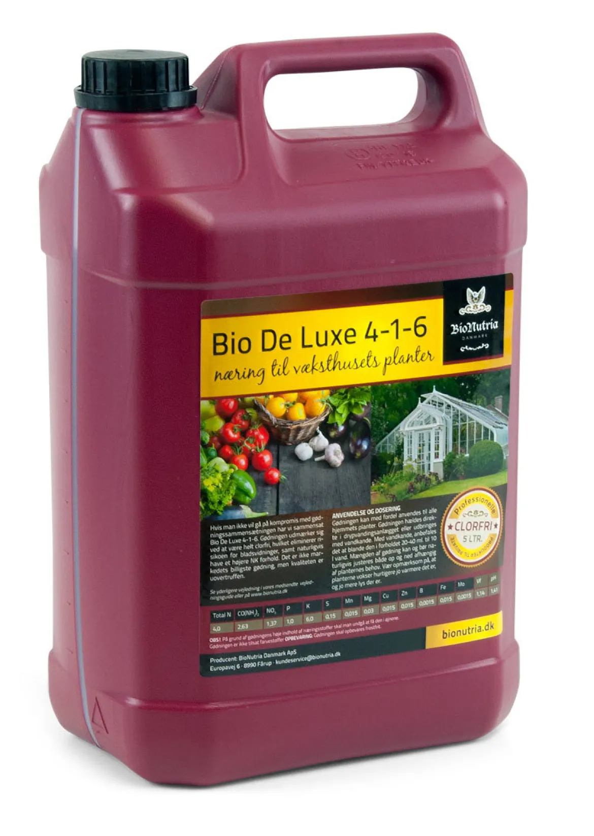 BioNutria Bio De Luxe, Væksthus gødning - 5 liter