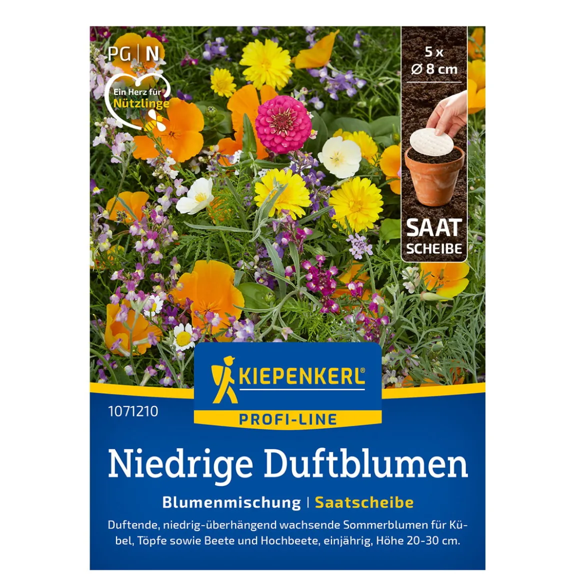 Blomsterblading Duftende - 5 stk Ø8 cm såbåndsskive