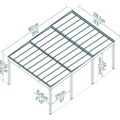 Carport Oslo 596,5 x 901 cm Palram - Canopia