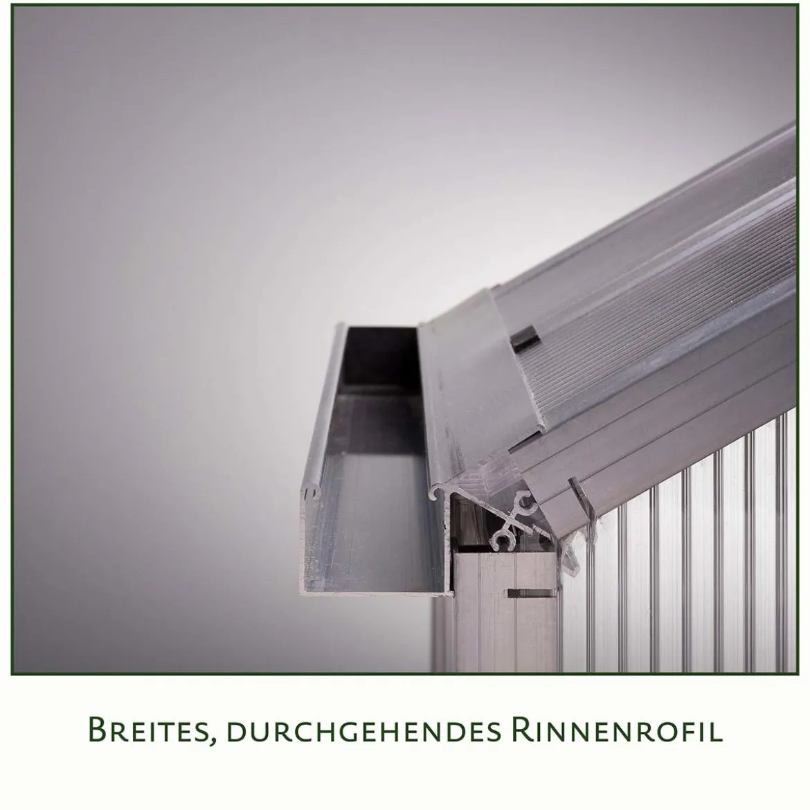Drivhus - KGT Linea I, blank aluminium - 2,56 m2