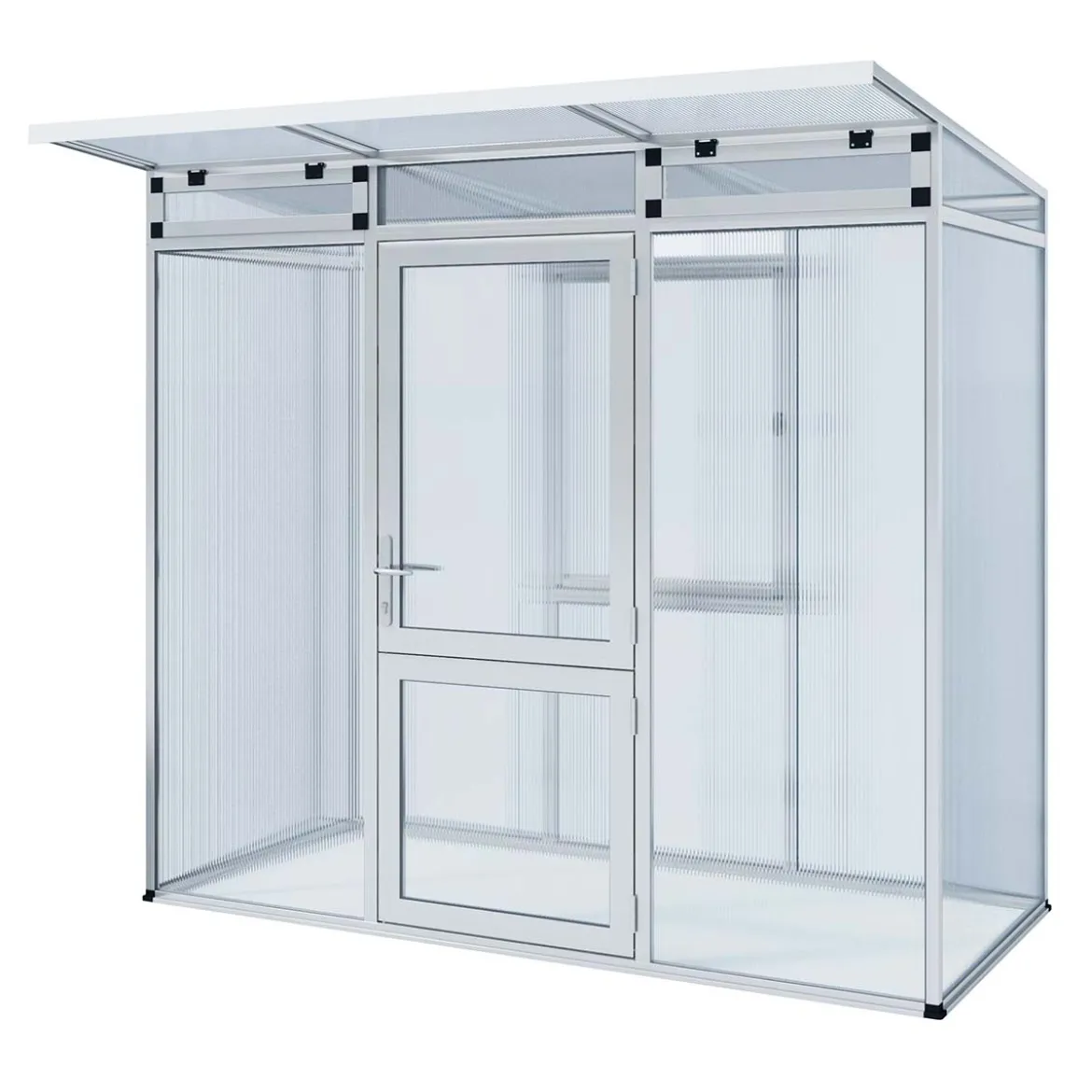 Drivhus - KGT Linea I, blank aluminium - 2,56 m2