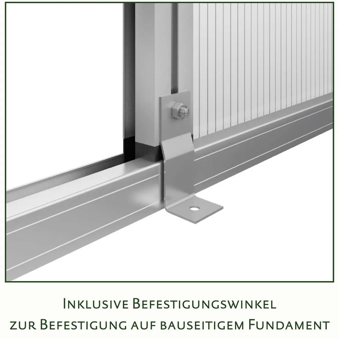 Drivhus - KGT Linea I, blank aluminium - 2,56 m2