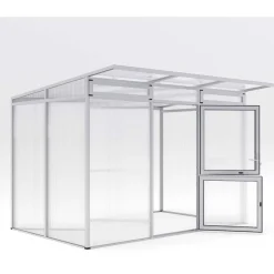 Drivhus - KGT Santini II, Blank aluminium - 6,1 m2
