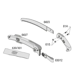 Felco 640 grensav med buet klinge og hylster