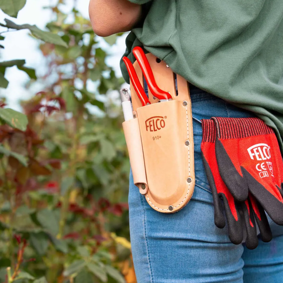 Felco 910 + hylster med plads til sliber 903