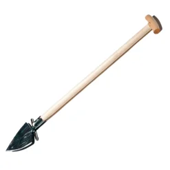 Hjerteformet spade med trin og askeskaft - 105 cm