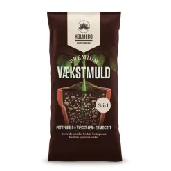 Holmebo Vækst-muld - pose á 40 liter