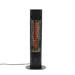 HORTUS terrassevarmer gulvmodel 1800W - H: 90 cm m/soft touch og fjernbetjening