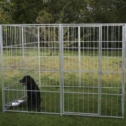 Hundegård mellem model (7 sidemoduler + 1 lågemodul)