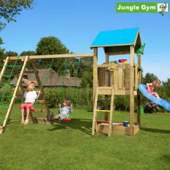 Jungle Gym Castle legetårn komplet inkl. climb module xtra ekskl. rutschebane