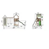 Jungle Gym Club legetårn komplet inkl. climb module xtra og rutschebane