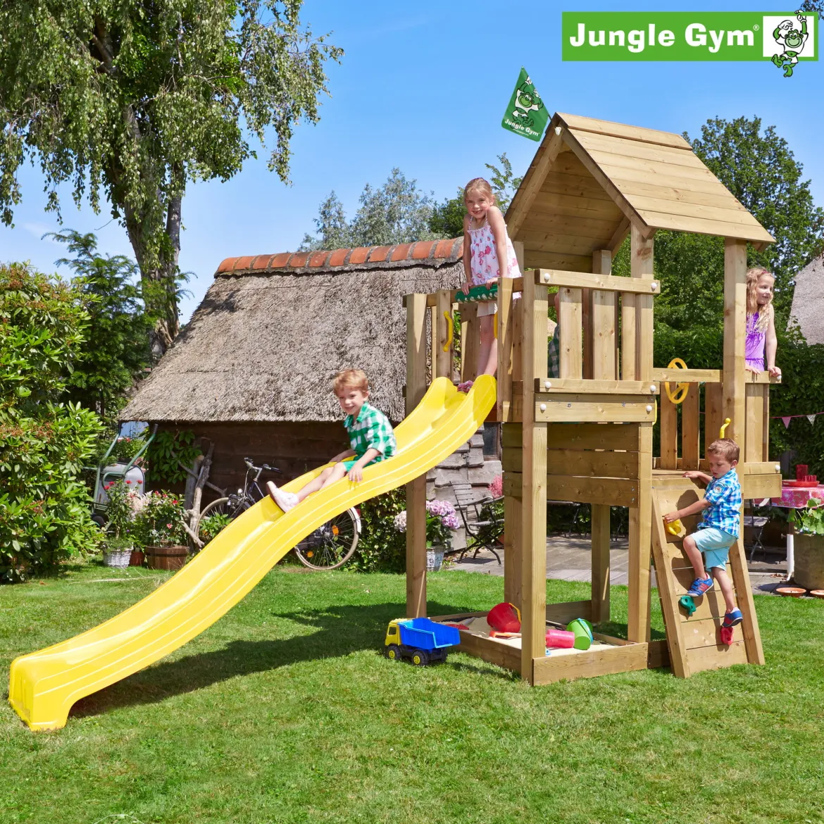 Jungle Gym Cubby legetårn komplet inkl. rutschebane