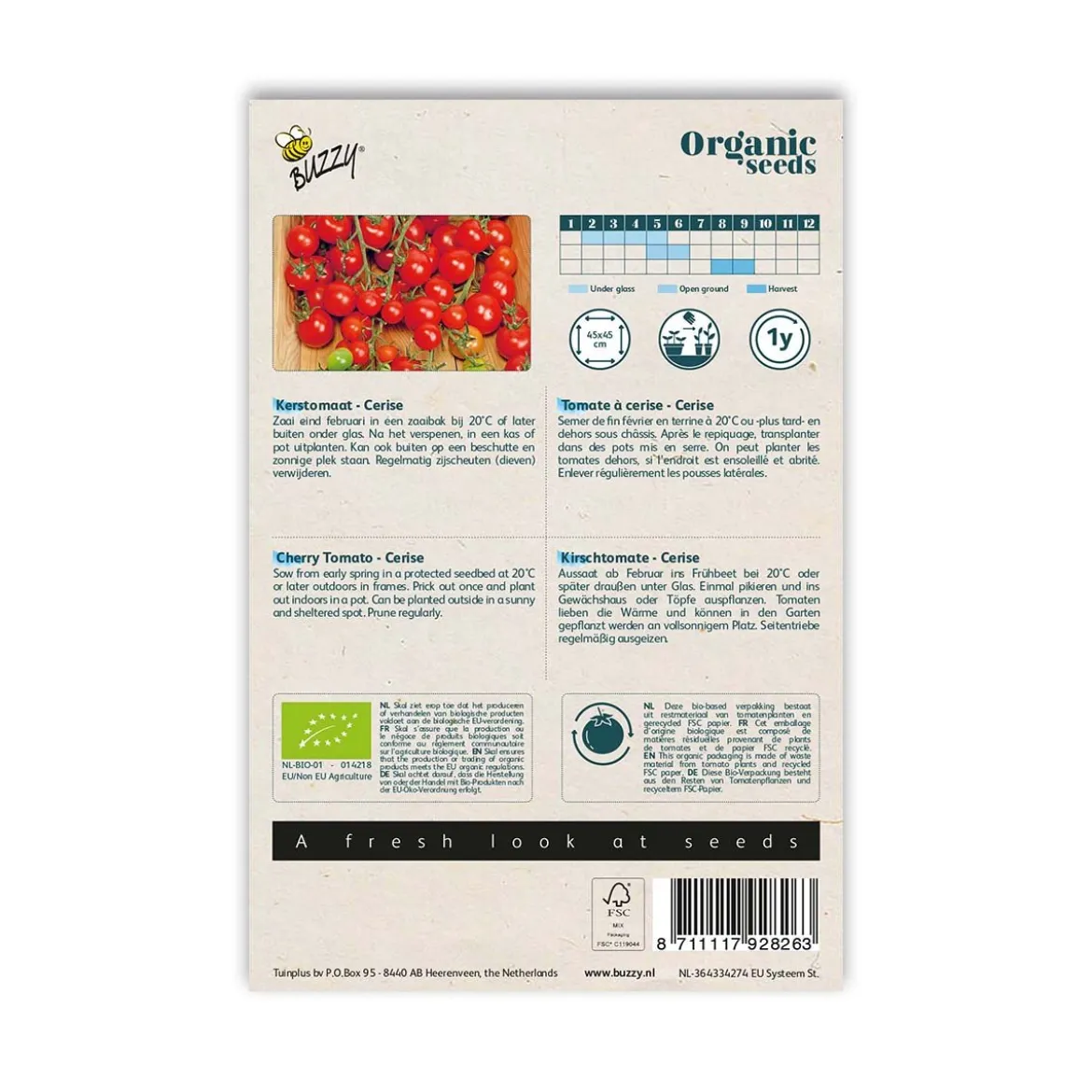Økologisk Cherrytomat frø, Cerise