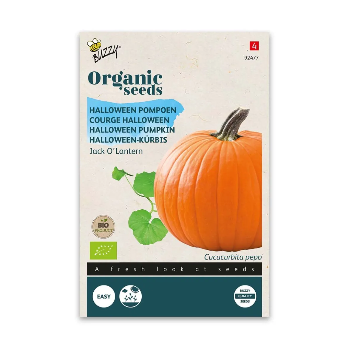 Økologisk Græskar frø, Jack O' Lantern