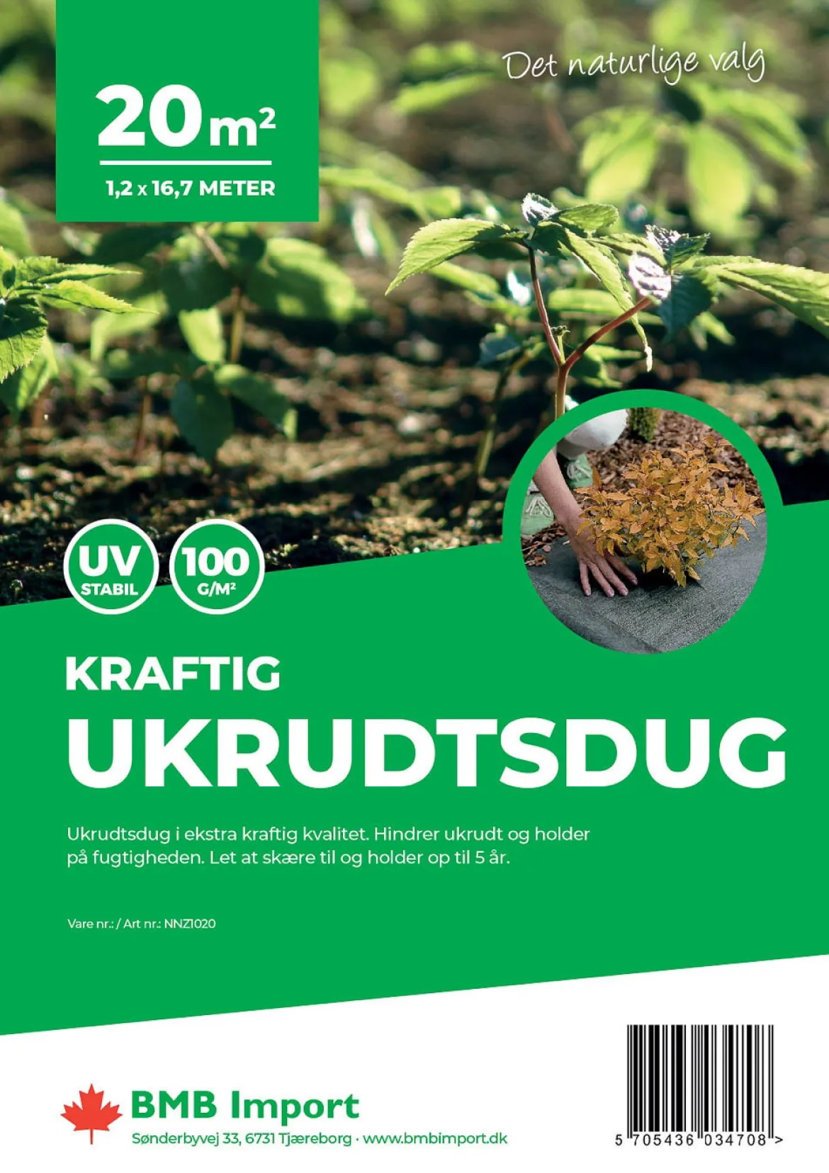 Kraftig ukrudtsdug - 20 m2