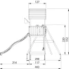 Legetårn Jungle Gym Mansion 2.1 m/2-Swing Module 220 og blå rutsjebane