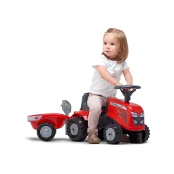 Massey Ferguson børnetraktor inkl. vogn, rive og skovl
