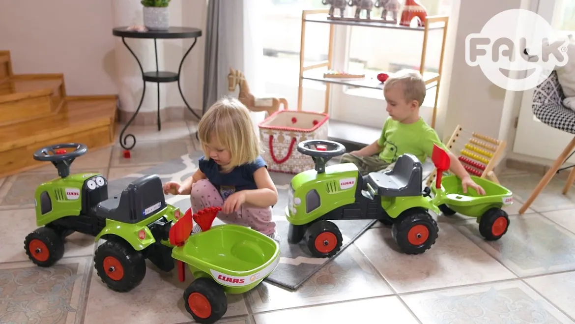 Massey Ferguson børnetraktor inkl. vogn, rive og skovl