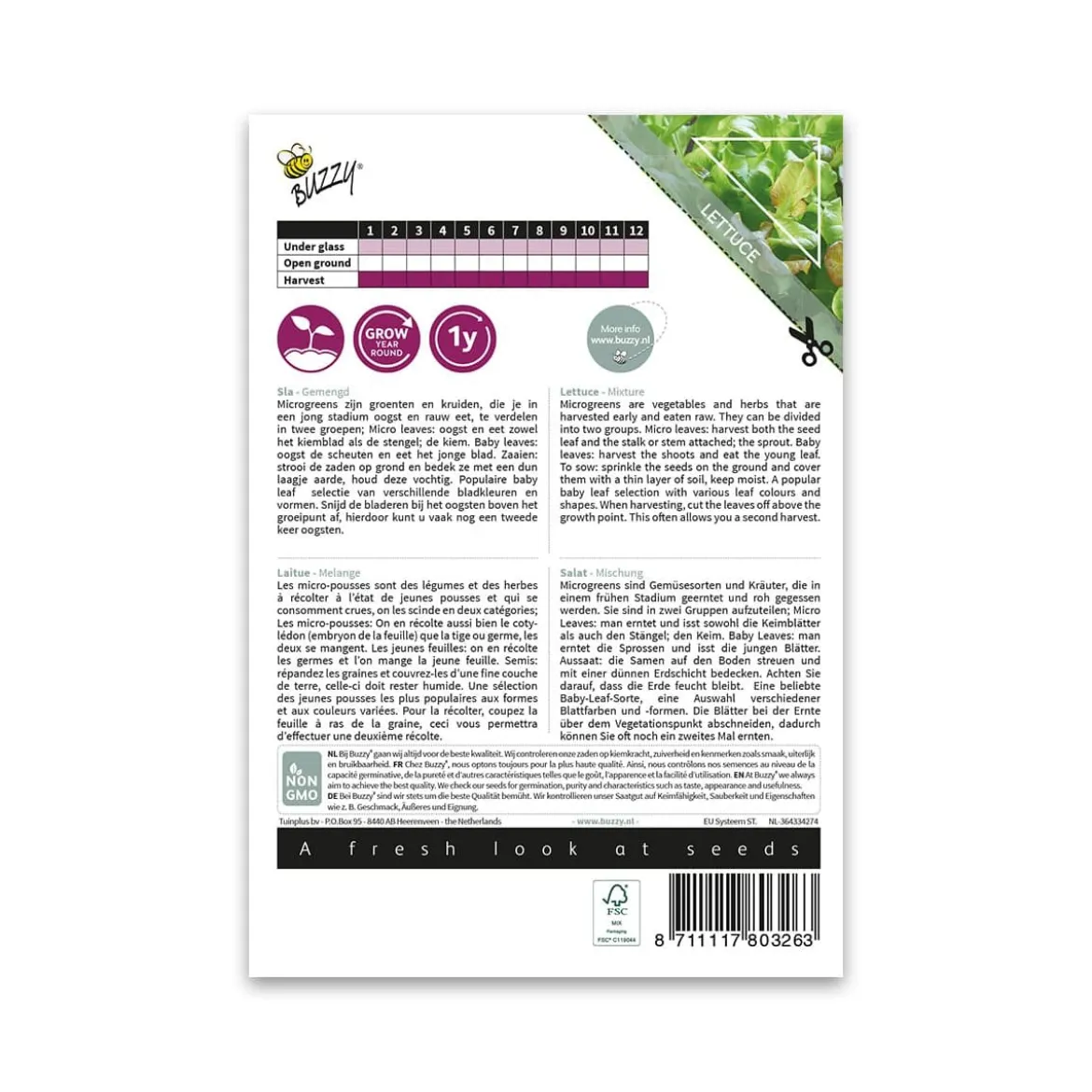 Mikrogrønt Salat mix frø
