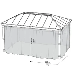 Myggenet 4 stk. til Dallas 4,2 x 6 meter
