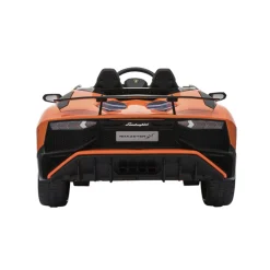 NORDIC PLAY Speed elbil Lamborghini Aventador med EVA hjul og lædersæde, 12V, Orange