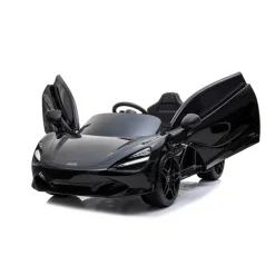 NORDIC PLAY Speed elbil McLaren 720S 12V, med EVA hjul og lædersæde, sort