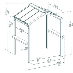 Palram - Canopia grillpavillon Austin 2400 sort