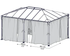 Palram - Canopia Martinique 5000 gardinsæt til havepavillon