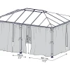 Palram - Canopia Martinique 5000 myggenet til havepavillon