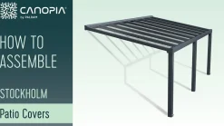 Palram - Canopia STOCKHOLM terrasseoverdækning 3,4x5,9m antracitgrå