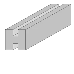 Stolpe til profilhegn mellem 9 x 9 x 270 cm HORTUS
