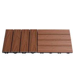 Terrasseflise komposit 30 x 30 cm 4-pak, teak HORTUS